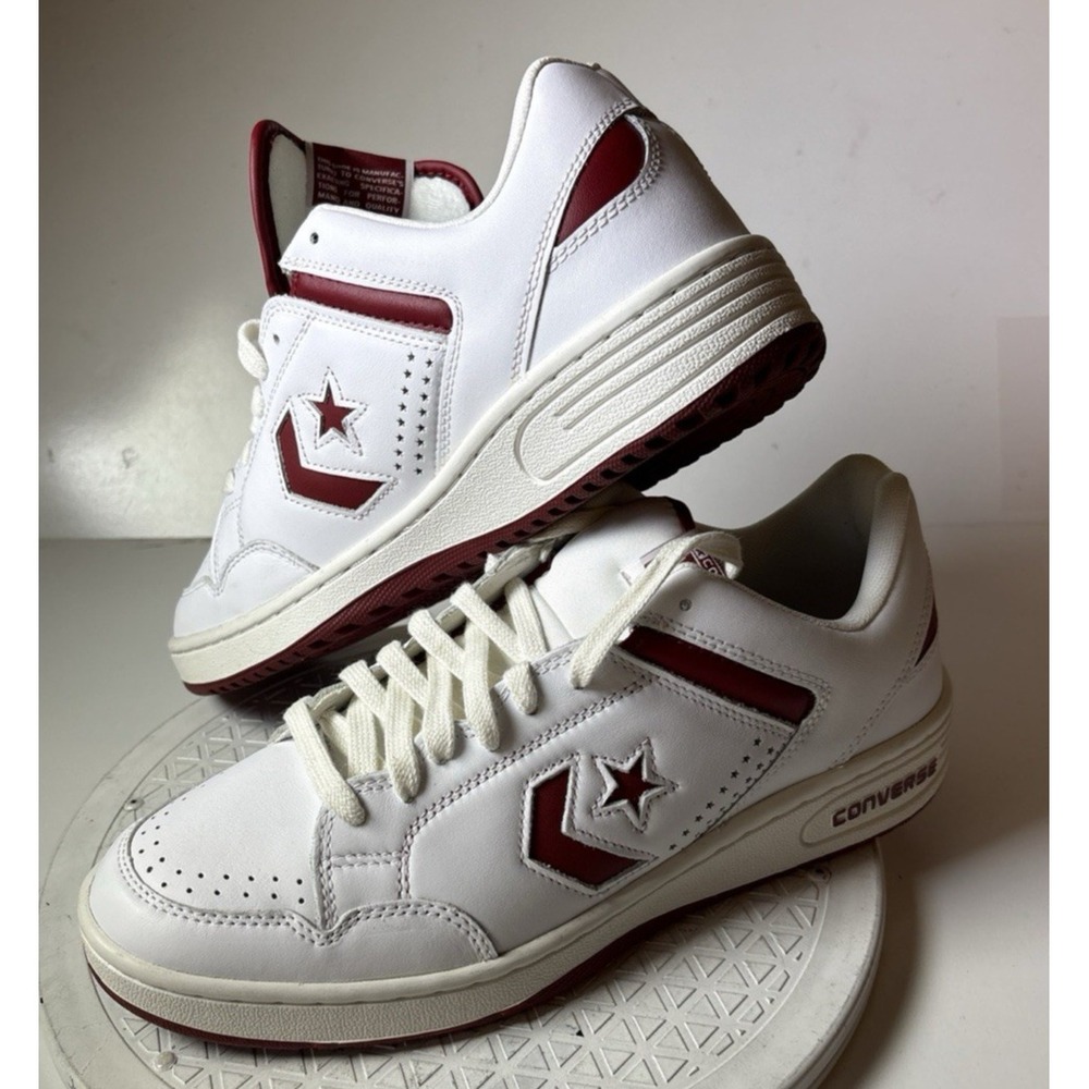 RARE CONVERSE Weapon Low White Park Maroon A12744C New No Box 11M (M2)